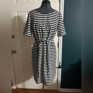 Navy and White Striped Preston & York Dress size 8